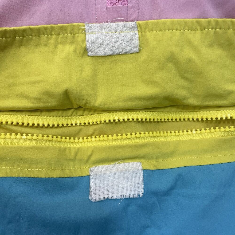 Odd Future Mens M Neon Colorblock Pink Yellow Blue Anorak Jacket ** READ** - Picture 8 of 8